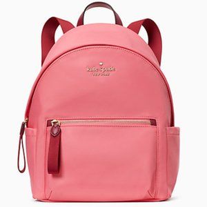 Kate Spade Chelsea Nylon Medium Backpack Deep Dahlia Pink